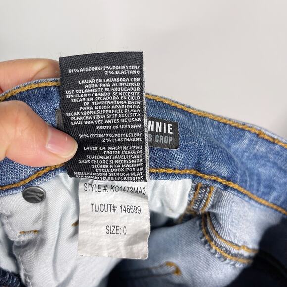 Kut From The Kloth 0 Connie High Rise Fab Ab Crop Jeans Fray Hem Denim Cotton - Picture 10 of 11